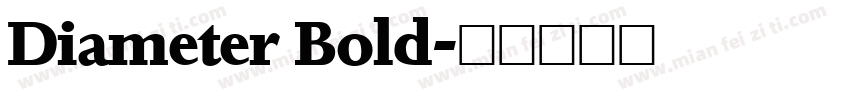 Diameter Bold字体转换